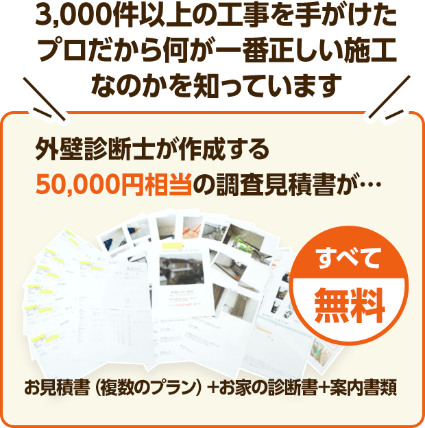 3,000件以上の工事を手がけたプロだから何が一番正しい施工なのかを知っています